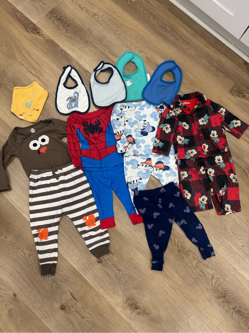 Disney Kids Pajama Set Mix - Red, Blue, Brown, Navy, White, Aqua
